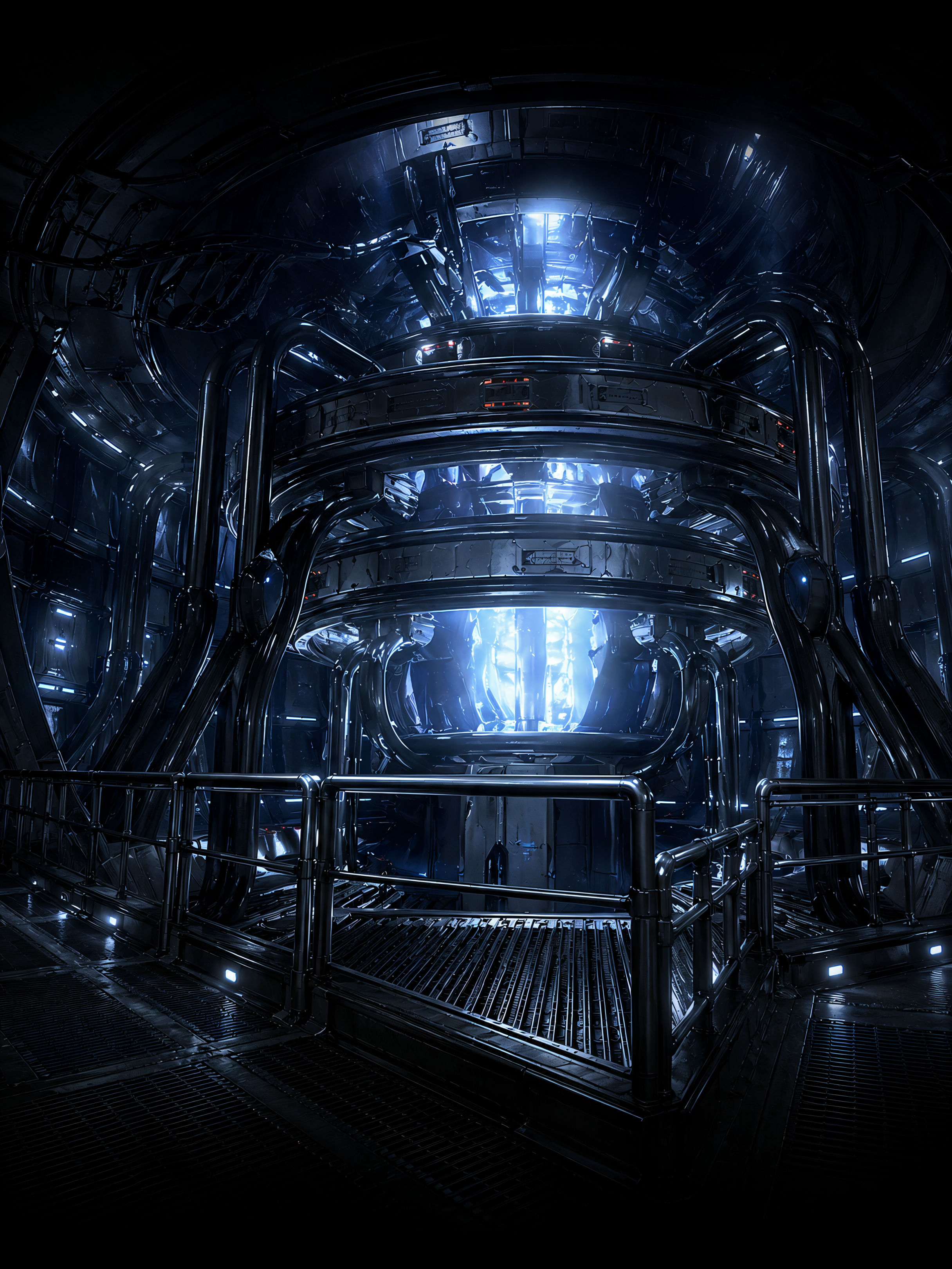 Spaceship engine core background